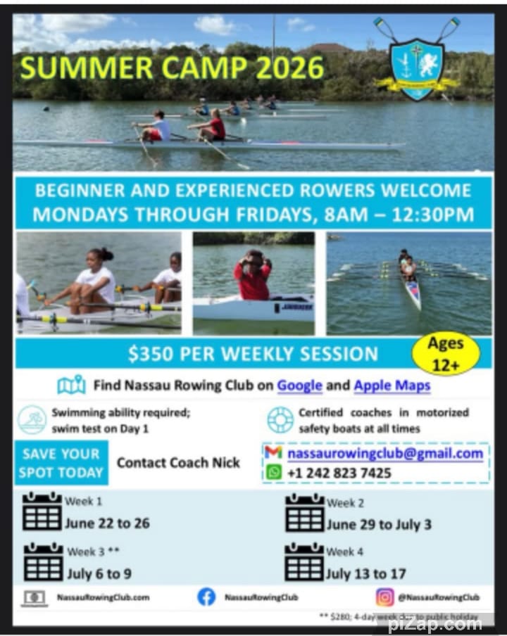 Nassau Rowing Club Summer Camp 2026